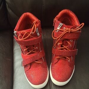 INC International Concepts Red High-Top Sneakers